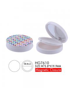 China Two Layers Pressed Powder Compact Case Loose Powder Sifter Magnetic Cosmetic on sale