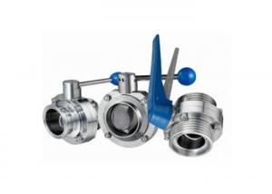 Quality Hygienic Stainless Steel Sanitary Butterfly Valve , Tri Clamp Butterfly Valve For Food for sale