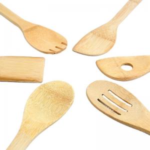 Quality 6 Piece Bamboo Kitchen Utensil Set Wood Spatula Spoon For Cooking for sale