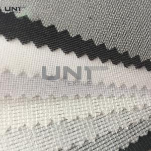 China Full Tricot Warp Knitting Fusible Woven Interlining PA Wet Treatment Enzymes Washing on sale