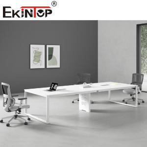 China 4 6 8 Person Meeting Room Table  Office Desk Furniture White Color on sale