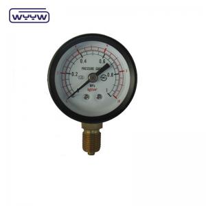Quality Normal Air Dual Scale Economy Pressure Gauge Black Steel Material for sale