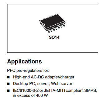 L6563STR PFC Transition Mode PFC 5mA 90uA Electronic Integrated Circuits