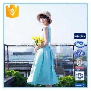 China Latest Style Plain Sleeveless Chiffon Design One Piece Summer Dress For Lady on sale