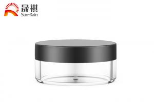 China Single Wall Clear Flat Round Unguent Jar 100g Cosmetic Container on sale