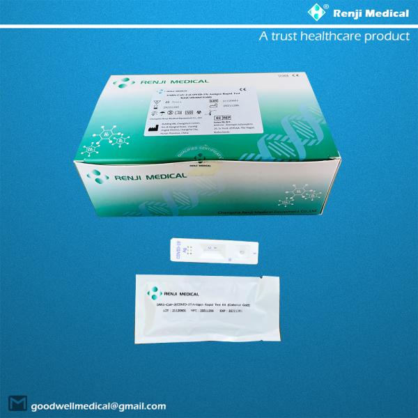 COVID-19 Antigen Nasal Swab Test Kit Colloidal Gold CE Marked Single Use Test Kit