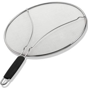 Quality Fine Mesh Stainless Steel Frying Pan Grease Kitchen Splatter Screen for sale