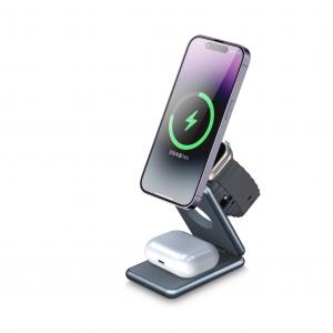 China Aluminum Alloy Metal Wireless Charging Holder 15w  Phone Charging Stand For Watch on sale
