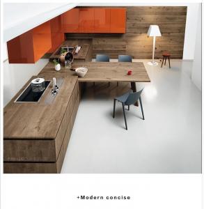 Quality Plywood Walnut Veneer MDF Kitchen Cabinet For house Furniture for sale