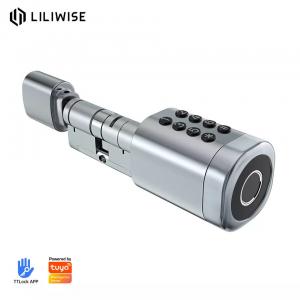 Quality Adjustable WiFi BLE Digital Door Lock Smart Cylinder With Mechanical Key for sale