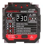 LCD Display 250V EN61010-1 Socket Plug Tester , Socket Tester With RCD Test