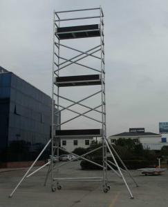 Quality Hot Sale 5m 6m Double Width Mobile Scaffolding Aluminium Ladder Tower for sale