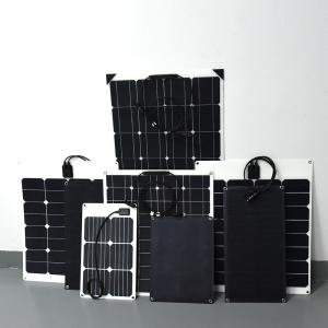 Quality Waterproof 50w Monocrystalline Etfe Camping Solar Panels Small Black Marine Pv Rollable for sale