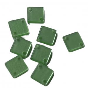 Green Color custom square buttons Fancy Resin 2-Holes In 6*6mm Use For Diy