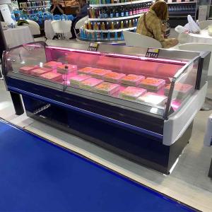 China Commercial Deli Display Fridge , Freestanding Butchery Display Freezer For Meat Shop on sale