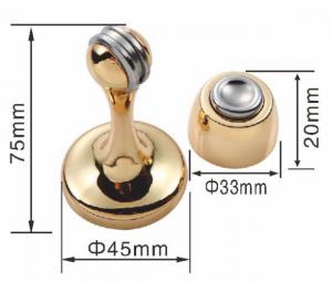Quality Satin Chrome Interior Door Stops Magnetic Door Hold Open Corrosion Resistant for sale