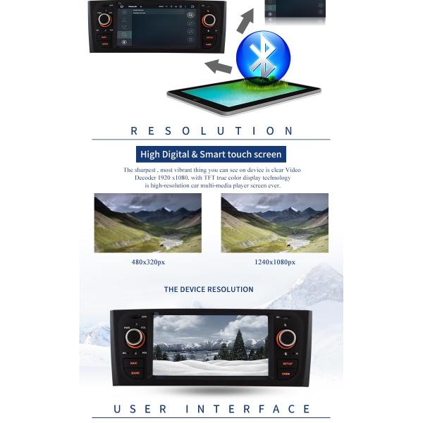 Car DVD Player Android 7.1 with 6.1 inch touch screen For OLD PUNTO