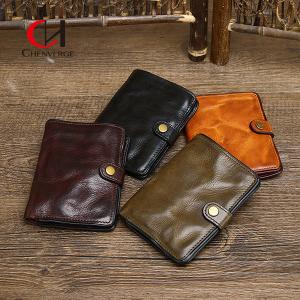 Quality 5.8 Inches Length Genuine Leather Purse Standard Width For Business Meeting for sale