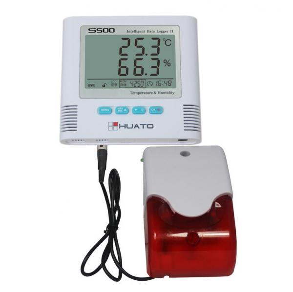 Buy Sound Light Alarm  High Accuracy Temperature Humidity Data Logger HUATO S500-EX at wholesale prices