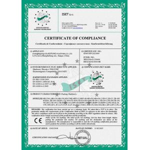 ZhangJiaGang City BOTTLING machinery Co.,Ltd. Certifications