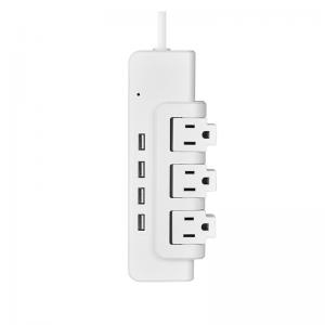 Quality outlet UL and CUL Tested Power Strip 1.5ft 3*14SJT Cord with Switch, 4USB Adaptor Surge Protector for sale