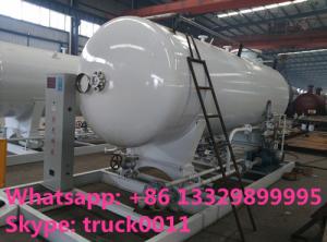 China 12m3 skid mounted system lpg gasa refilling plant, 12,000L skid lpg gas tank with refilling system for gas cylinders on sale