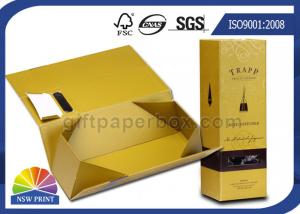 Quality Handmade Folding Cardboard Wine Packaging Box Rigid Gift Presentation Box for sale