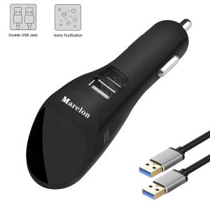Quality Car Phone Charger With Air Purifier , Fast Car Charger With LED Display for sale