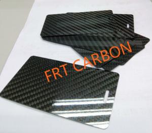 Quality Custom Cnc Cutting Carbon Fiber Sheet 0.25mm 0.5mm 1mm  56mm 78mm For Name Card Business Card Luggage Tag for sale