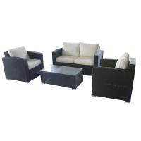 Discount Rattan Furniture Double / Single Wicker Sofa Set With Table for sale
