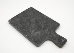 China Paddle Shape 25x15cm Marble Stone Placemats Black Polished on sale
