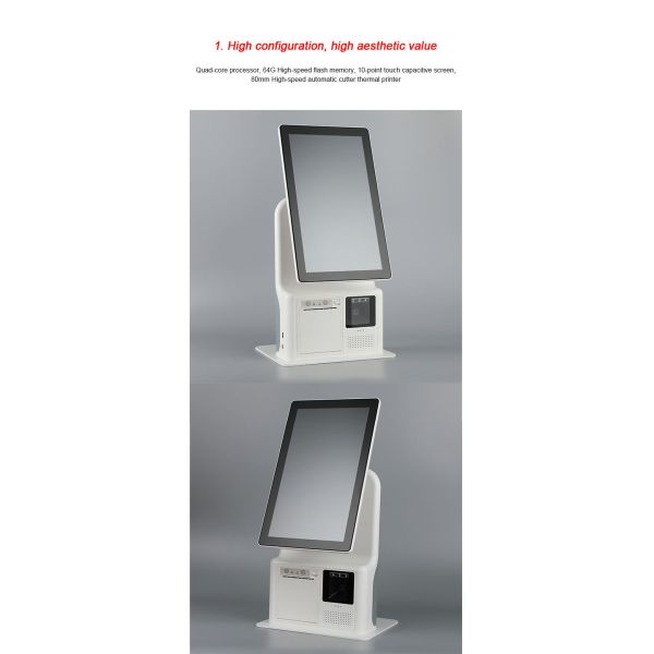 15.6-inch multi-language small self service ordering machine and POS terminal for catering and retail