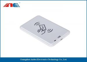 Quality White HF USB RFID Reader For Passive RFID Tags Support Anti - Collision Algorithm for sale
