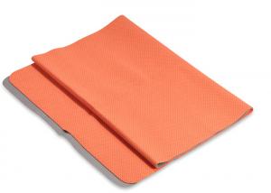 Quality Orange Yoga Mat Cover Towel , Lightweight Skidless Yoga Mat Towel Soft Feeling for sale