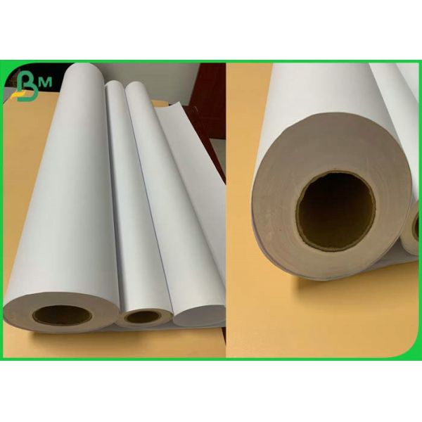 Large Format Uncoated 28LB White CAD Plotter Paper 54'' x 300ft Roll