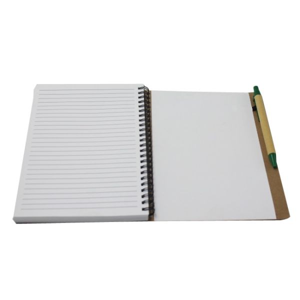 250gsm SGS Brown Paper Cover Notebook , C1S Paper Custom Logo Journal