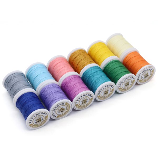 Multicolor 50 Meters Waxed Polyester Sewing Thread for DIY Tool Hand Stitching 0.8mm