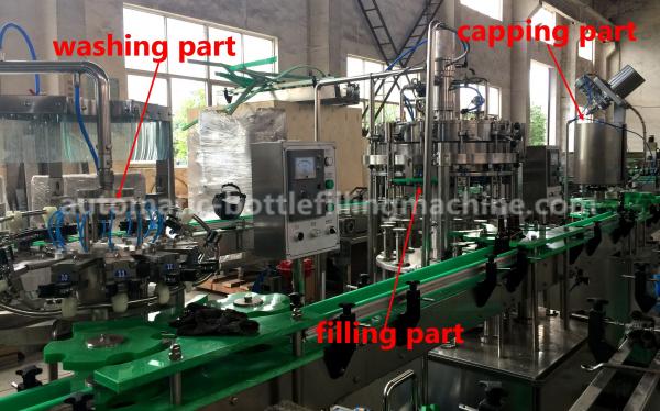 Buy Energy Drink Glass Bottle Filling Machine 220V / 380V Voltage For Small Scale Beverage Factory at wholesale prices