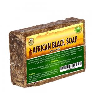 China MSDS 100% Natural Shea Butter Africa Black Bar Soap For Dull Dry Skin on sale