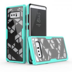 Quality New Products Custom Hybrid Rugged PC TPU 2 In 1 Geometry Mobile Phone Cover For Samsung Galaxy Note 8 Combo Case for sale
