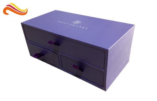 Buy Purple Display Luxury Gift Boxes Custom with Oval / Square / Circular at wholesale prices