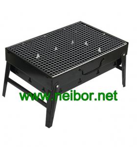 China Portable Steel BBQ Grill in Black Color with Neutral Packaging Color Box In Stock on sale