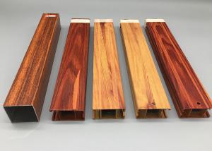 Quality Lightweight Sliding Door Wood Finish Aluminium Profiles For Furniture , Architectural for sale