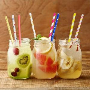 China FDA Approved Coloured Paper Straws Long Paper Straws For Drinking Cola on sale