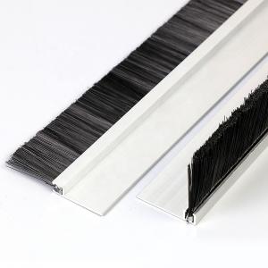Quality Metal Door Seal Nylon Brush Draught Excluder Strip Brush Fin Weatherstripping for sale