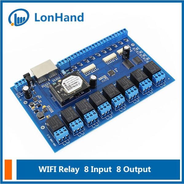 Buy [USR-IO88] Wifi Network Relay with 8 Inputs and 8 Outputs,Remote Control Switch at wholesale prices