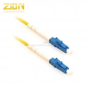 Quality Singlemode LC to LC Simplex Fiber Optic Patch Cord with 3.0mm Yellow PVC Jacket for sale