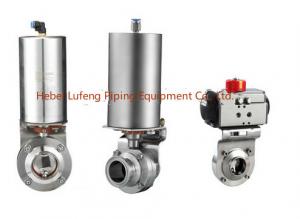 Quality SUS304/316L Sanitary Stainless Steel Pneumatic Butterfly Valve for sale