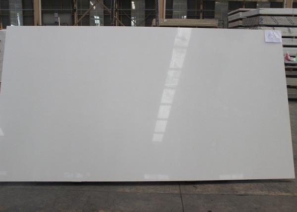 Buy Flat Eased Quartz Stone Countertops Flooring , Pure White Quartz Worktop at wholesale prices