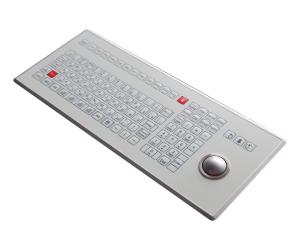 Quality 106 Keys Medical Membrane Switch Keyboard Trackball Front Panel Mounting for sale